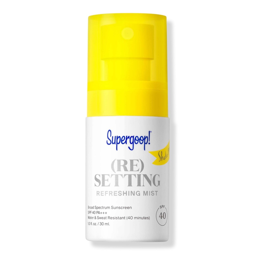 Supergoop! (Re)setting Refreshing Mist Sunscreen 1oz‎ Travel Size SPF 40 Matte